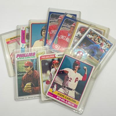 LOT 74: Pete Rose and Steve Carlton Baseball Cards