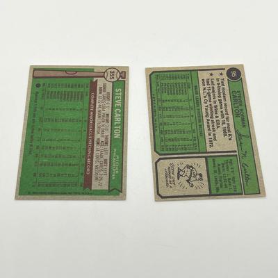 LOT 74: Pete Rose and Steve Carlton Baseball Cards