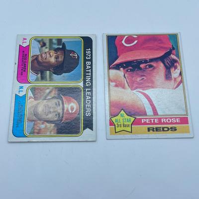 LOT 74: Pete Rose and Steve Carlton Baseball Cards