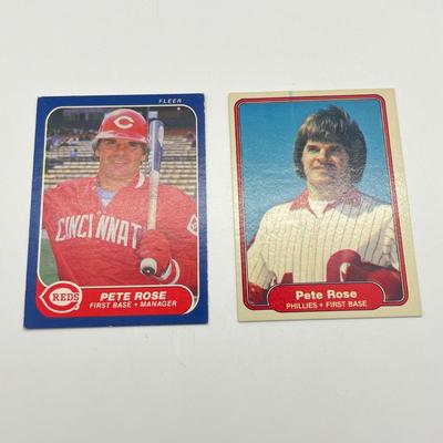 LOT 74: Pete Rose and Steve Carlton Baseball Cards