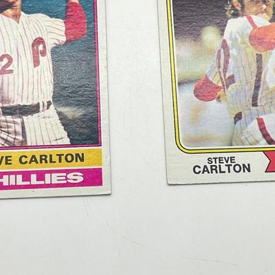 LOT 74: Pete Rose and Steve Carlton Baseball Cards