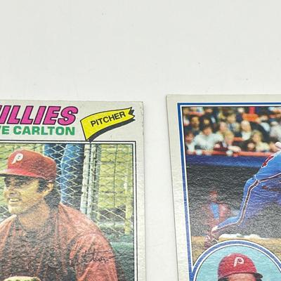 LOT 74: Pete Rose and Steve Carlton Baseball Cards