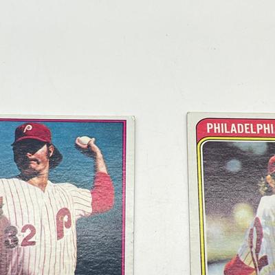 LOT 74: Pete Rose and Steve Carlton Baseball Cards