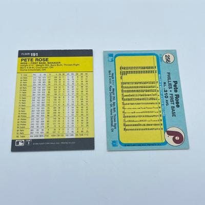 LOT 74: Pete Rose and Steve Carlton Baseball Cards