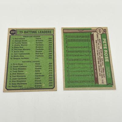 LOT 74: Pete Rose and Steve Carlton Baseball Cards