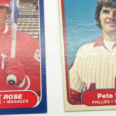 LOT 74: Pete Rose and Steve Carlton Baseball Cards
