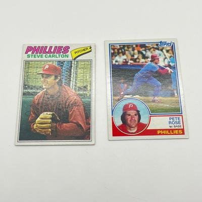 LOT 74: Pete Rose and Steve Carlton Baseball Cards