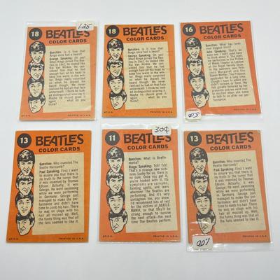 LOT 75: Vintage 1964 Beatles Color Cards and Topps Black and White Photo Cards