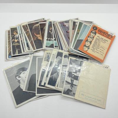 LOT 75: Vintage 1964 Beatles Color Cards and Topps Black and White Photo Cards