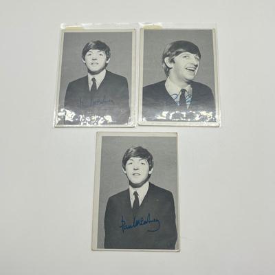 LOT 75: Vintage 1964 Beatles Color Cards and Topps Black and White Photo Cards