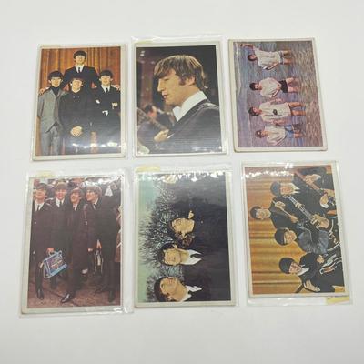 LOT 75: Vintage 1964 Beatles Color Cards and Topps Black and White Photo Cards