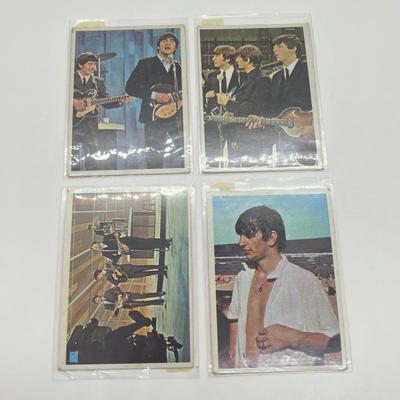 LOT 75: Vintage 1964 Beatles Color Cards and Topps Black and White Photo Cards