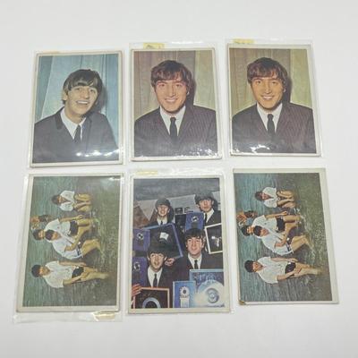 LOT 75: Vintage 1964 Beatles Color Cards and Topps Black and White Photo Cards