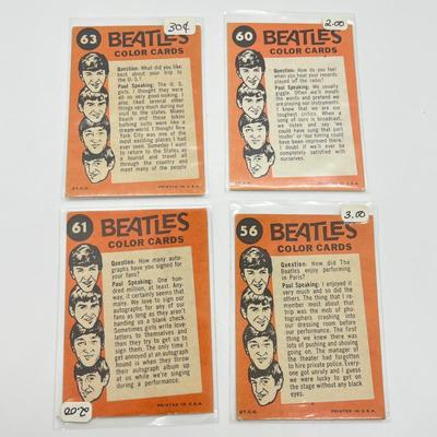 LOT 75: Vintage 1964 Beatles Color Cards and Topps Black and White Photo Cards