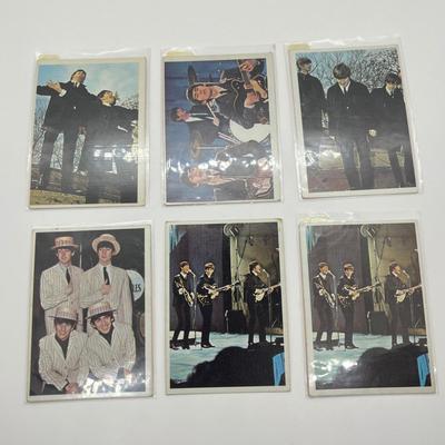 LOT 75: Vintage 1964 Beatles Color Cards and Topps Black and White Photo Cards
