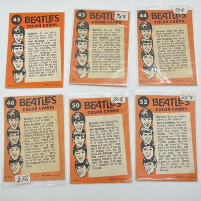LOT 75: Vintage 1964 Beatles Color Cards and Topps Black and White Photo Cards