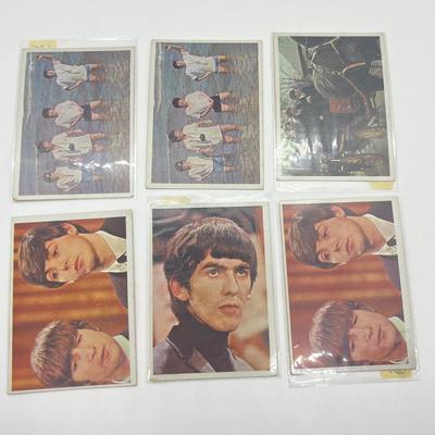 LOT 75: Vintage 1964 Beatles Color Cards and Topps Black and White Photo Cards