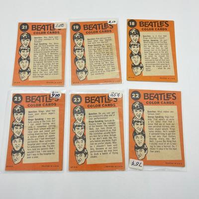 LOT 75: Vintage 1964 Beatles Color Cards and Topps Black and White Photo Cards