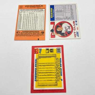 LOT 76: Nolan Ryan Baseball Cards 1970s-90s