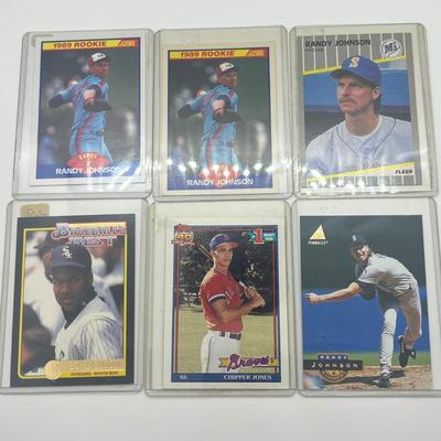 LOT 79: 1980s/90s Baseball and Football Cards and More! - 1992 McDonald’s Baseball’s Best Cards + Randy Johnson, Chipper Jones Rookies,...