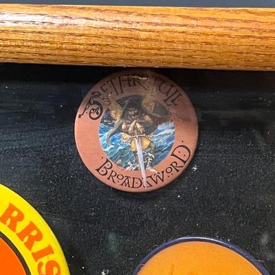 LOT 81B: Framed Collection of Vintage Beatles Pin