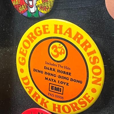 LOT 81B: Framed Collection of Vintage Beatles Pin