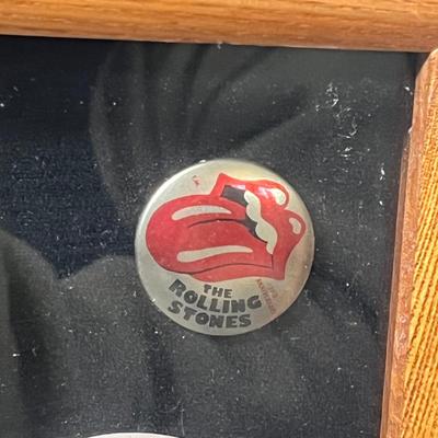 LOT 81B: Framed Collection of Vintage Beatles Pin