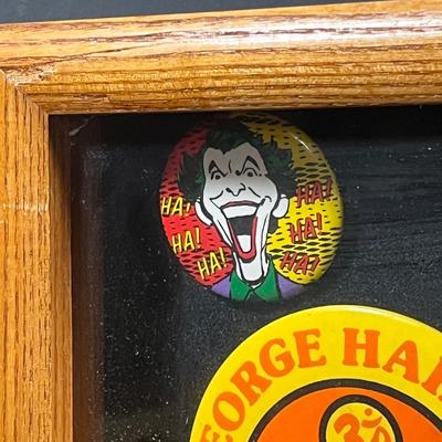 LOT 81B: Framed Collection of Vintage Beatles Pin