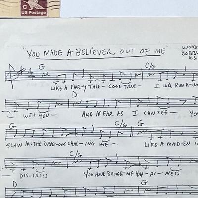 LOT 83B: Bobby Gosh Rare Sheet Music “You Made A Believer Out Of Me”