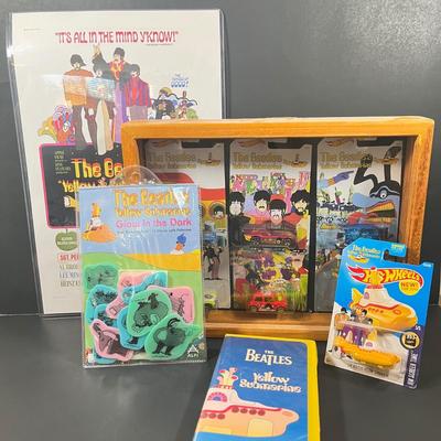 LOT 85B: Collection of Vintage Beatles Memorabilia - Hot Wheels, Poster, and more!