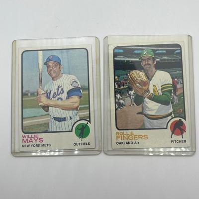 LOT 121: 1973 Topps Stars Baseball Cards - Mays, Reggie Jackson, Morgan, Bench, Gossage Rookie and More!