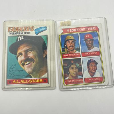 LOT 123: 1970s Baseball Star Cards -Eckersley Rookie, Reggie Jackson, Carew, Munson, Morgan and More!