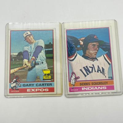 LOT 123: 1970s Baseball Star Cards -Eckersley Rookie, Reggie Jackson, Carew, Munson, Morgan and More!