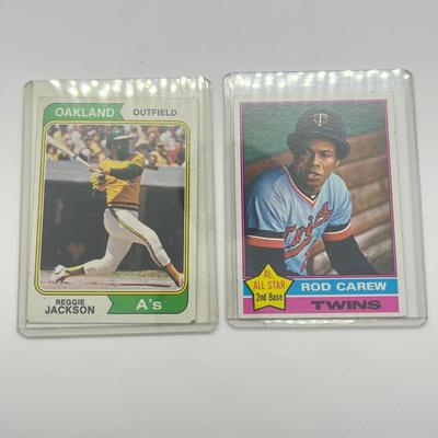 LOT 123: 1970s Baseball Star Cards -Eckersley Rookie, Reggie Jackson, Carew, Munson, Morgan and More!