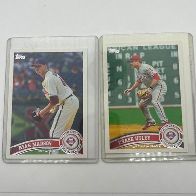 LOT 126: 2011 Topps Phillies Baseball Cards - Halladay, Lee, Oswalt, Rollins, Utley, Howard, and More!