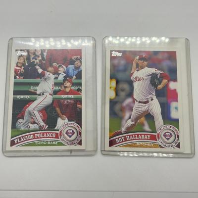 LOT 126: 2011 Topps Phillies Baseball Cards - Halladay, Lee, Oswalt, Rollins, Utley, Howard, and More!