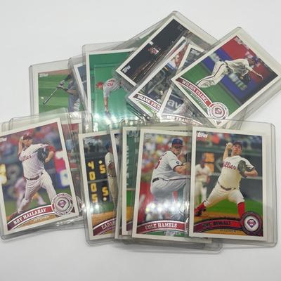LOT 126: 2011 Topps Phillies Baseball Cards - Halladay, Lee, Oswalt, Rollins, Utley, Howard, and More!