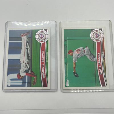 LOT 126: 2011 Topps Phillies Baseball Cards - Halladay, Lee, Oswalt, Rollins, Utley, Howard, and More!