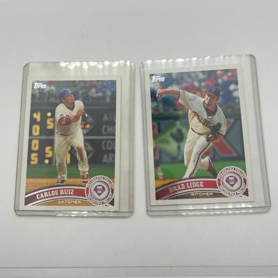 LOT 126: 2011 Topps Phillies Baseball Cards - Halladay, Lee, Oswalt, Rollins, Utley, Howard, and More!