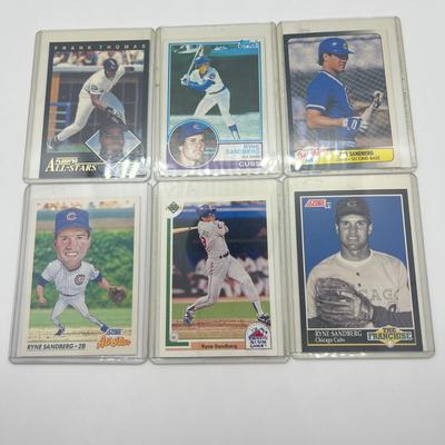 LOT 127: 80s and 90s MLB Sluggers Baseball Cards - Jim Thome Rookies, Mattingly, Frank Thomas