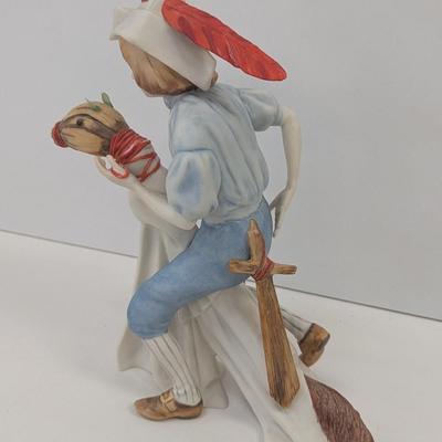 Vintage Cybis Porcelain Yankee Boy On Horse Figurine