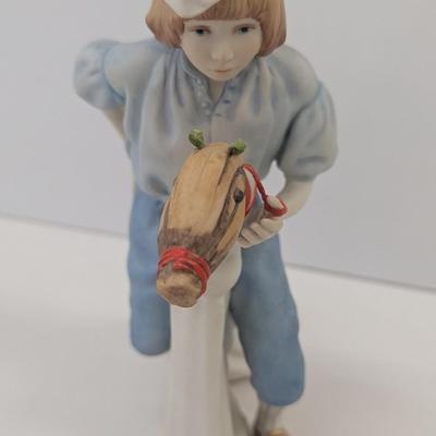 Vintage Cybis Porcelain Yankee Boy On Horse Figurine