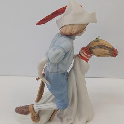 Vintage Cybis Porcelain Yankee Boy On Horse Figurine
