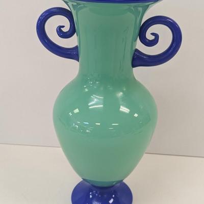 Mad Art 1997 Signed Hand Blown Glass Vase 14" Tall