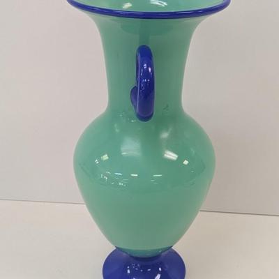 Mad Art 1997 Signed Hand Blown Glass Vase 14" Tall