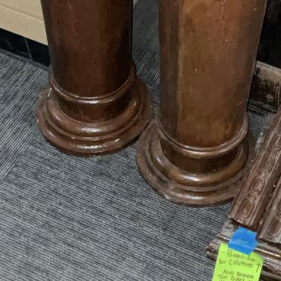 X72-large wooden pillars with bases (2)