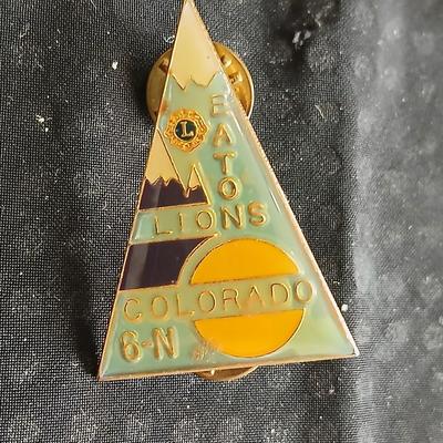 Collection of Lions club pins - award pins - hat / vest pins Fort Collins - Grover - Eaton