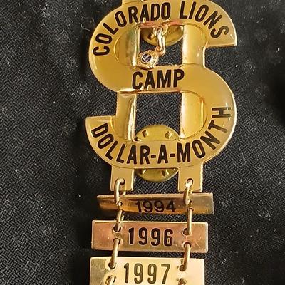 Collection of Lions club pins - award pins - hat / vest pins Fort Collins - Grover - Eaton
