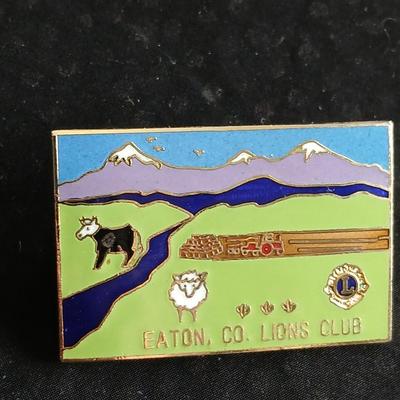 Collection of Lions club pins - award pins - hat / vest pins Fort Collins - Grover - Eaton
