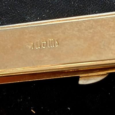 Vintage divided trinket box with Tie clips - Anson - Swank